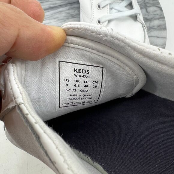 Keds Center II Sneakers Womens 9 White Leather Canvas Lace Up Low Top WH64720 - Picture 9 of 11